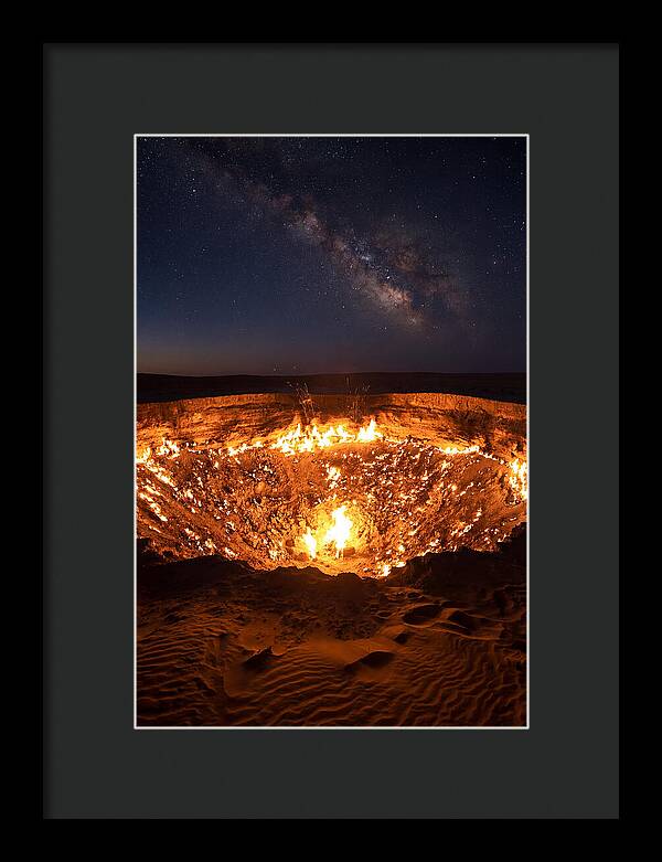 Darvaza Gas Crater At Night