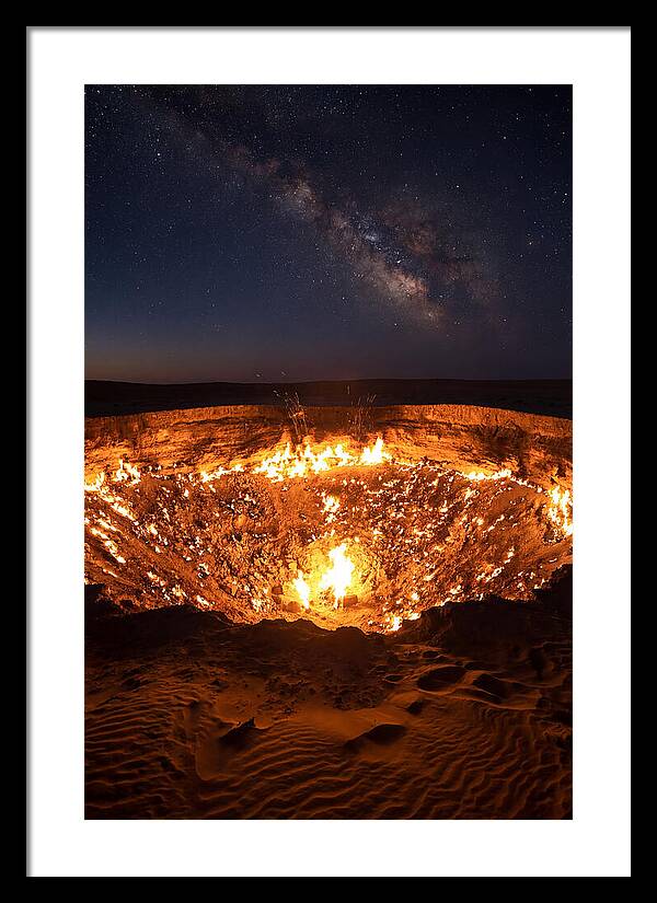 Darvaza Gas Crater At Night