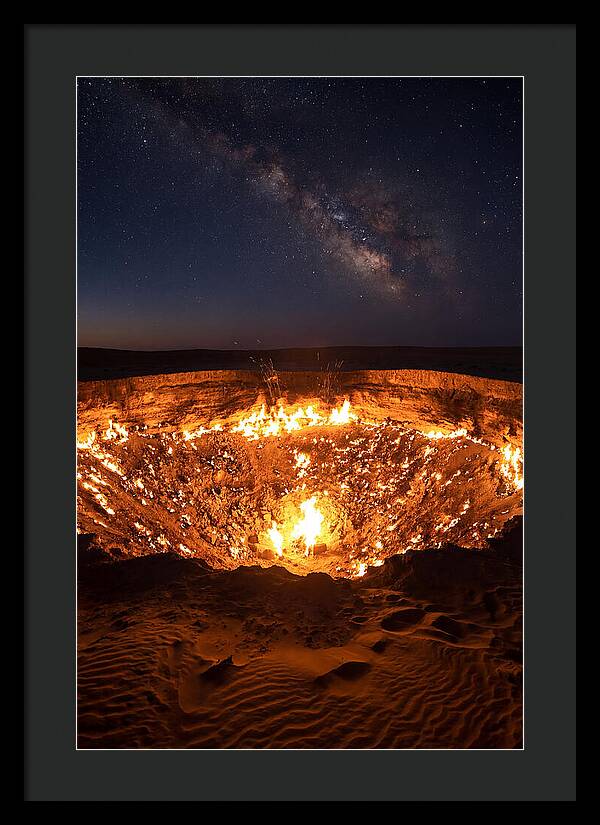 Darvaza Gas Crater At Night