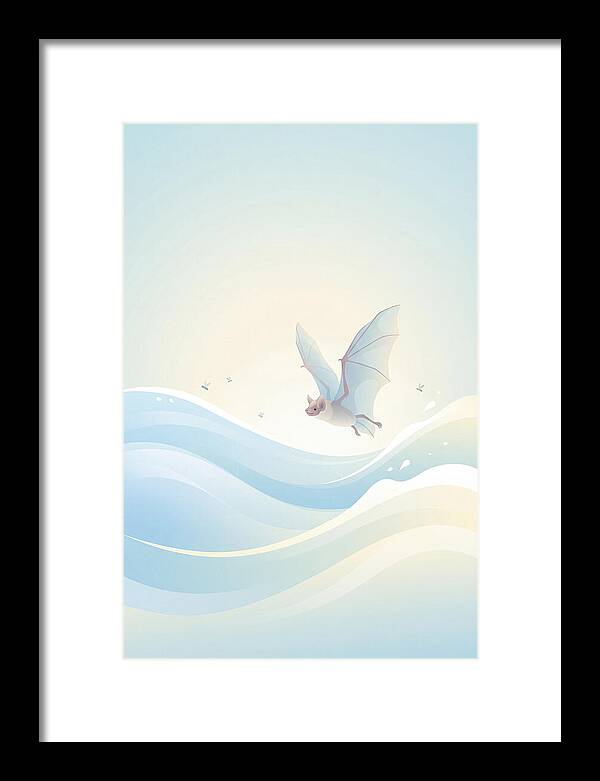 Daubentons Bat Skimming Water Surface