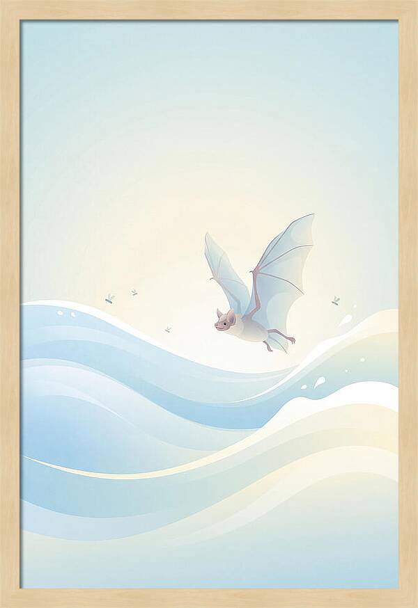 Daubentons Bat Skimming Water Surface