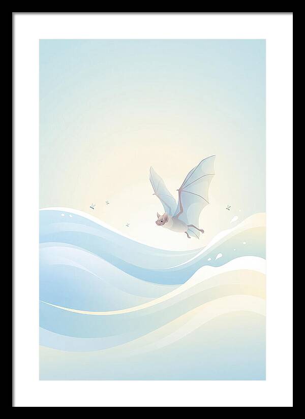Daubentons Bat Skimming Water Surface