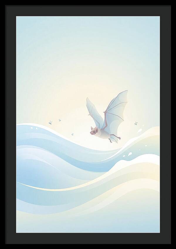 Daubentons Bat Skimming Water Surface