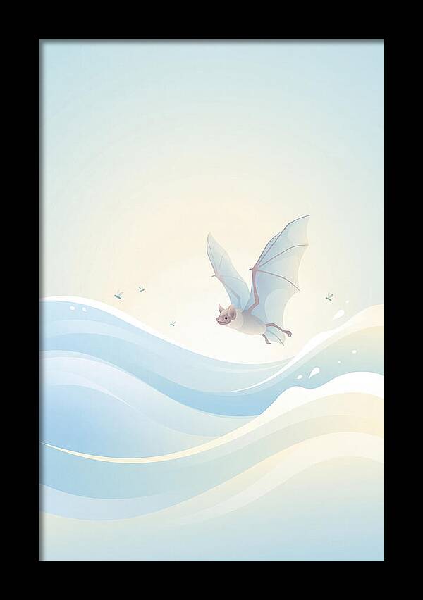 Daubentons Bat Skimming Water Surface