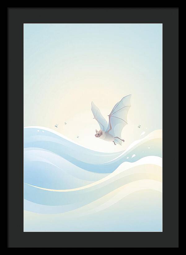 Daubentons Bat Skimming Water Surface