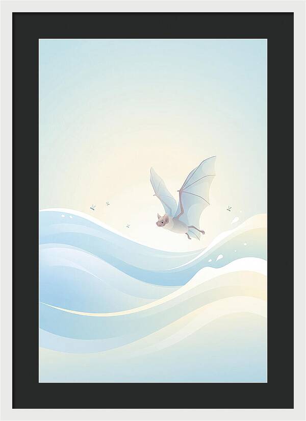 Daubentons Bat Skimming Water Surface
