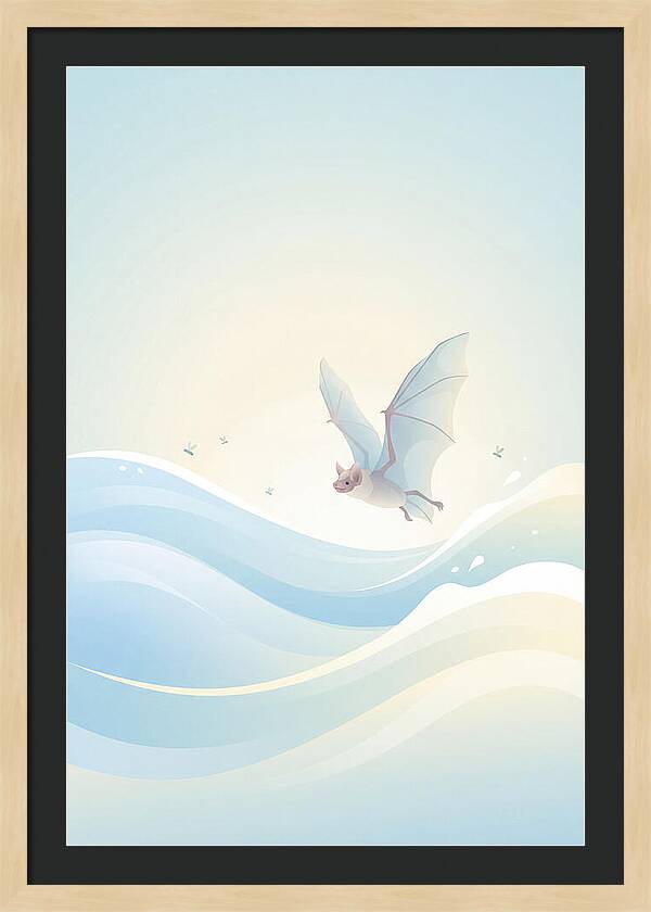 Daubentons Bat Skimming Water Surface