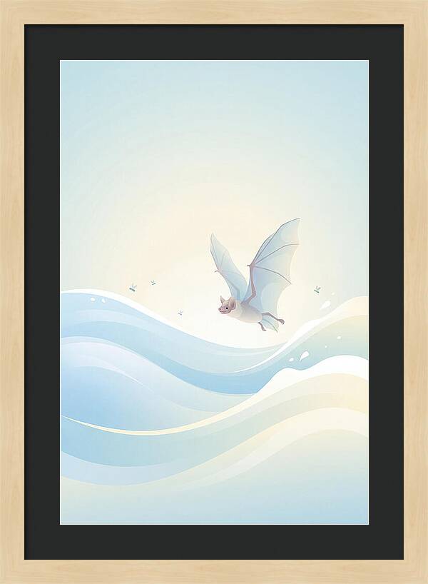 Daubentons Bat Skimming Water Surface