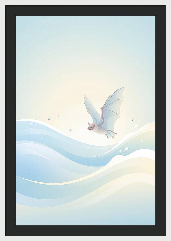 Daubentons Bat Skimming Water Surface
