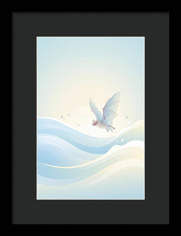 Daubentons Bat Skimming Water Surface