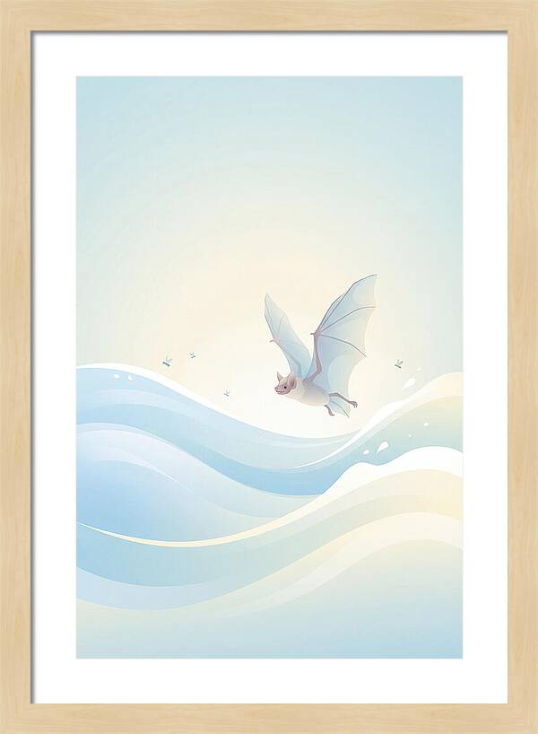 Daubentons Bat Skimming Water Surface