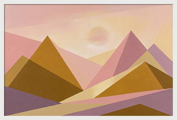Dawn Breaking Over Mountain Range