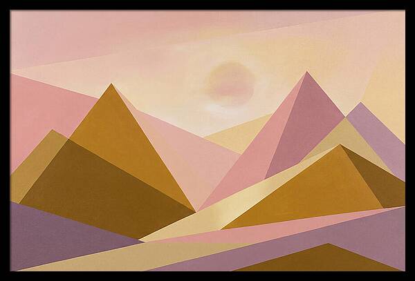 Dawn Breaking Over Mountain Range