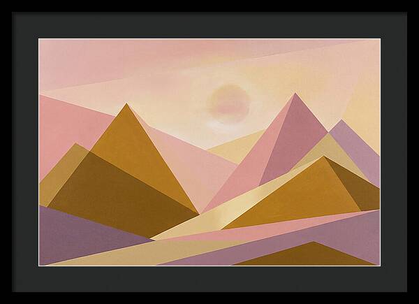 Dawn Breaking Over Mountain Range