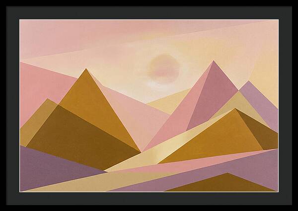 Dawn Breaking Over Mountain Range