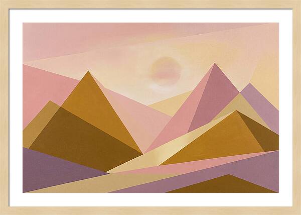 Dawn Breaking Over Mountain Range