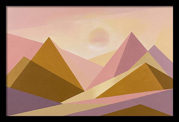 Dawn Breaking Over Mountain Range