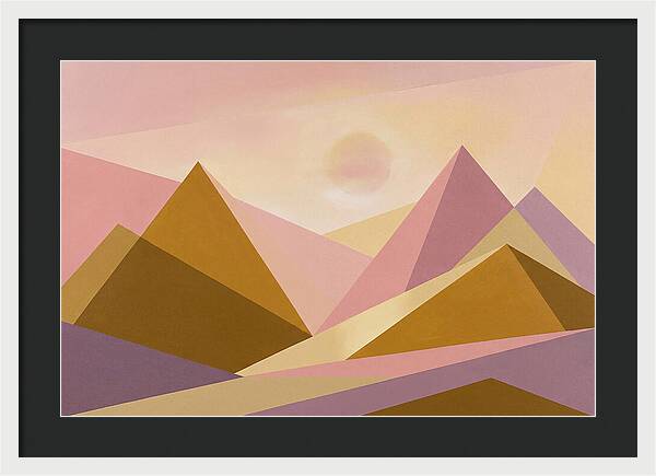 Dawn Breaking Over Mountain Range