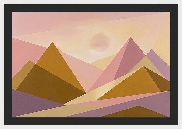 Dawn Breaking Over Mountain Range