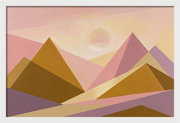 Dawn Breaking Over Mountain Range