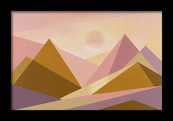 Dawn Breaking Over Mountain Range