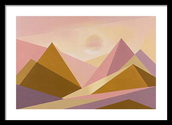 Dawn Breaking Over Mountain Range