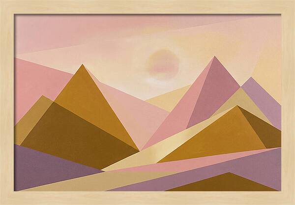 Dawn Breaking Over Mountain Range