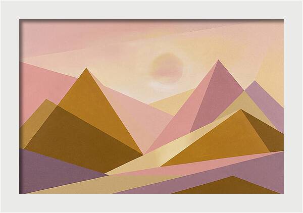 Dawn Breaking Over Mountain Range