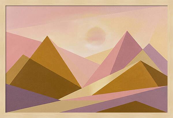 Dawn Breaking Over Mountain Range