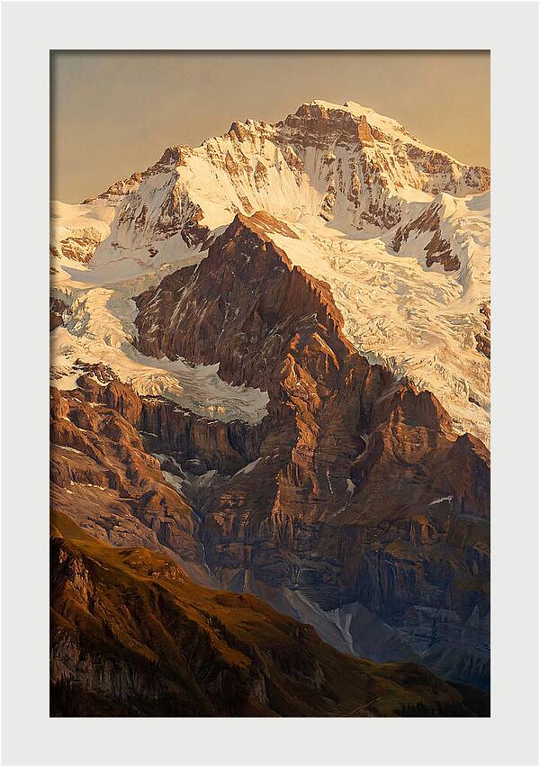 Dawn Breaking Over Mountain Summits