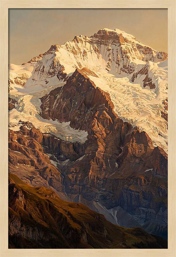 Dawn Breaking Over Mountain Summits