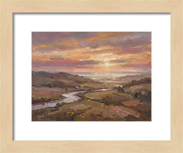 Dawn Breaking Over Verdant Hills