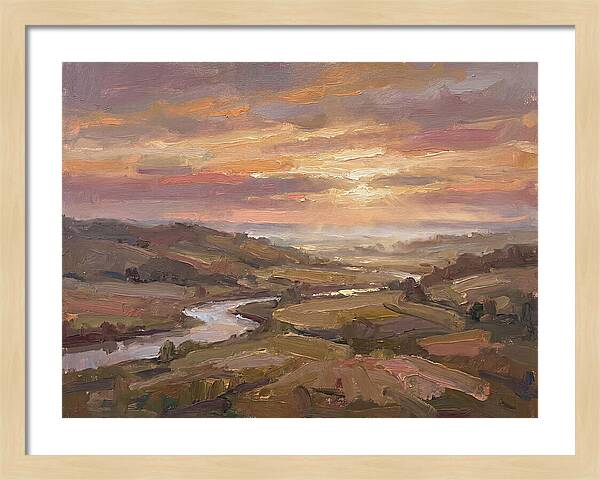 Dawn Breaking Over Verdant Hills