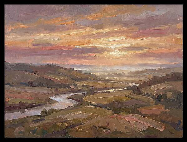 Dawn Breaking Over Verdant Hills