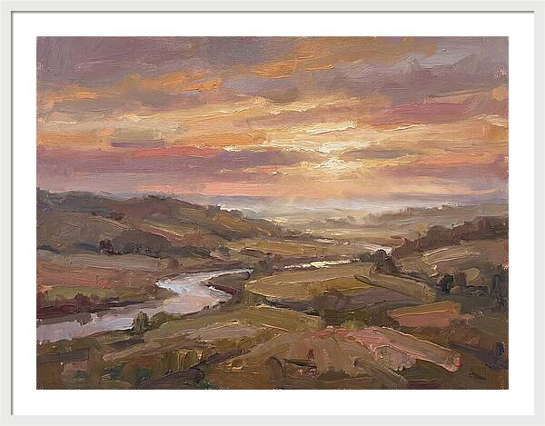 Dawn Breaking Over Verdant Hills