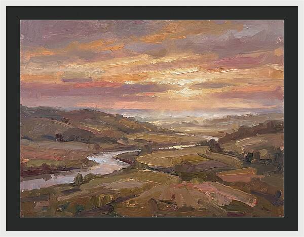 Dawn Breaking Over Verdant Hills