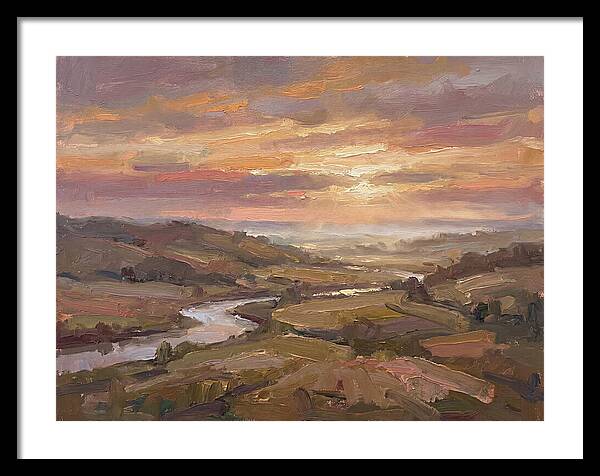 Dawn Breaking Over Verdant Hills
