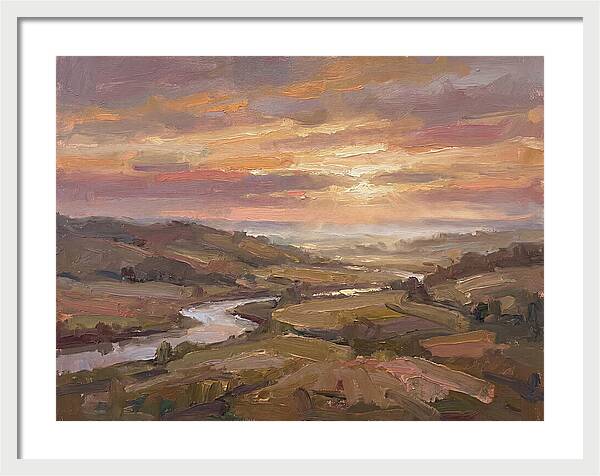 Dawn Breaking Over Verdant Hills