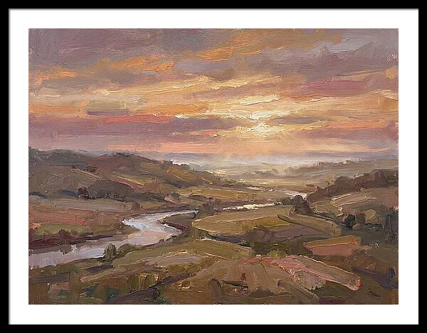 Dawn Breaking Over Verdant Hills