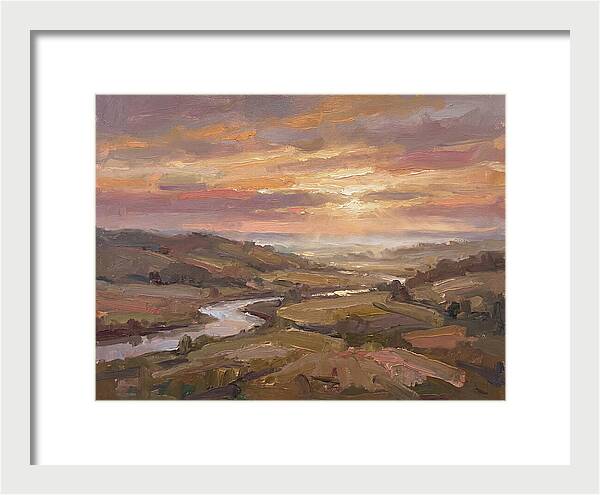 Dawn Breaking Over Verdant Hills