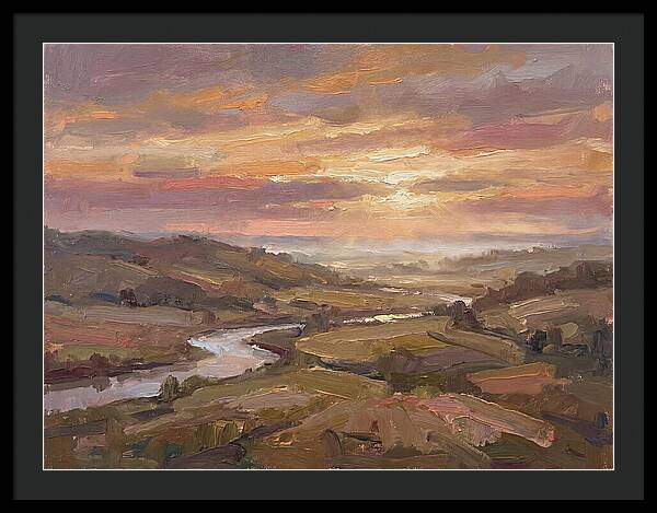 Dawn Breaking Over Verdant Hills