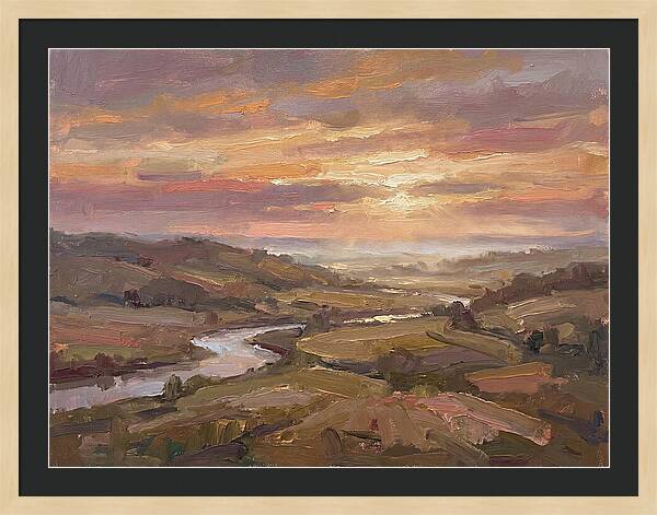 Dawn Breaking Over Verdant Hills
