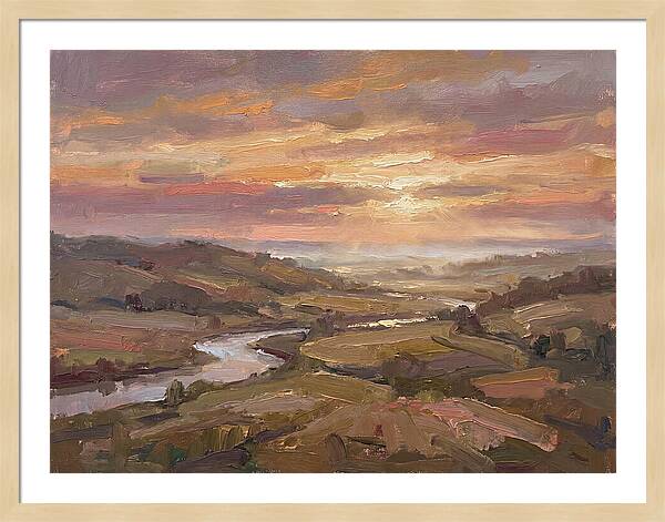 Dawn Breaking Over Verdant Hills