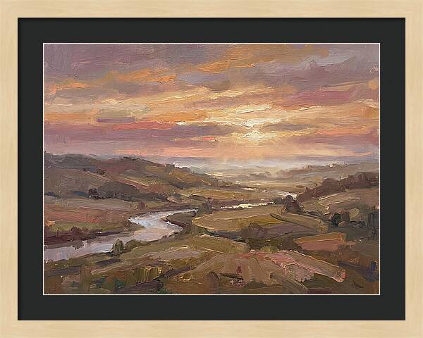 Dawn Breaking Over Verdant Hills