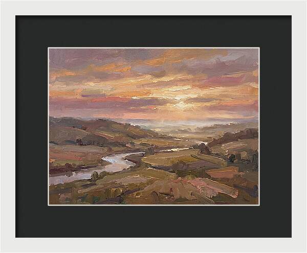 Dawn Breaking Over Verdant Hills