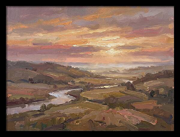 Dawn Breaking Over Verdant Hills