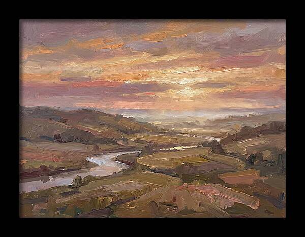 Dawn Breaking Over Verdant Hills