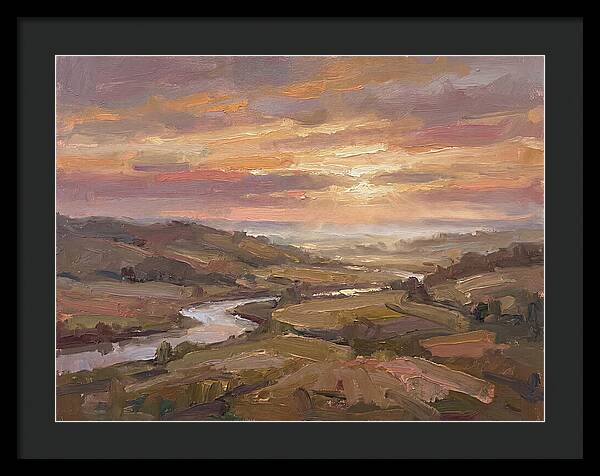 Dawn Breaking Over Verdant Hills