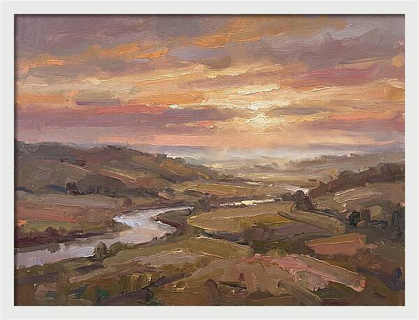 Dawn Breaking Over Verdant Hills