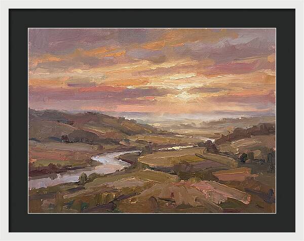 Dawn Breaking Over Verdant Hills